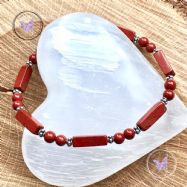 Red Jasper Brick Bracelet